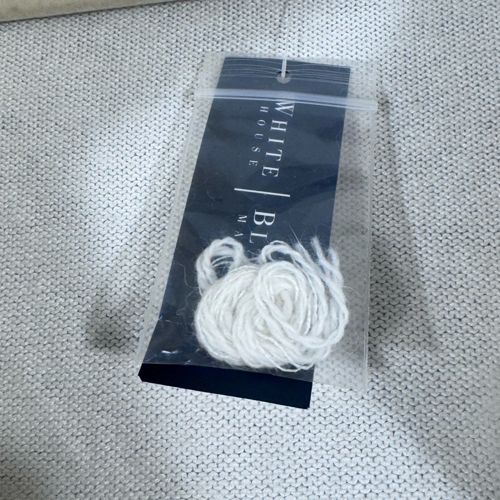 NWT White House Black Market Ivory Ruffle Collar Cropped Cardigan - Picture 6 of 8